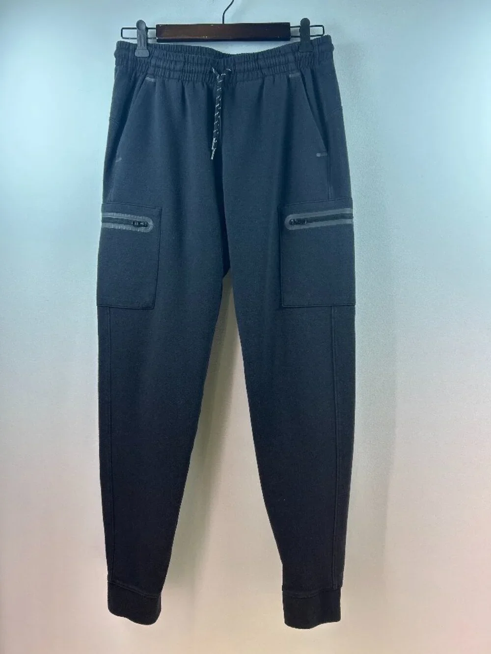 Old Navy Active Dynamic Fleece Joggers Black Zip Pocket Size S